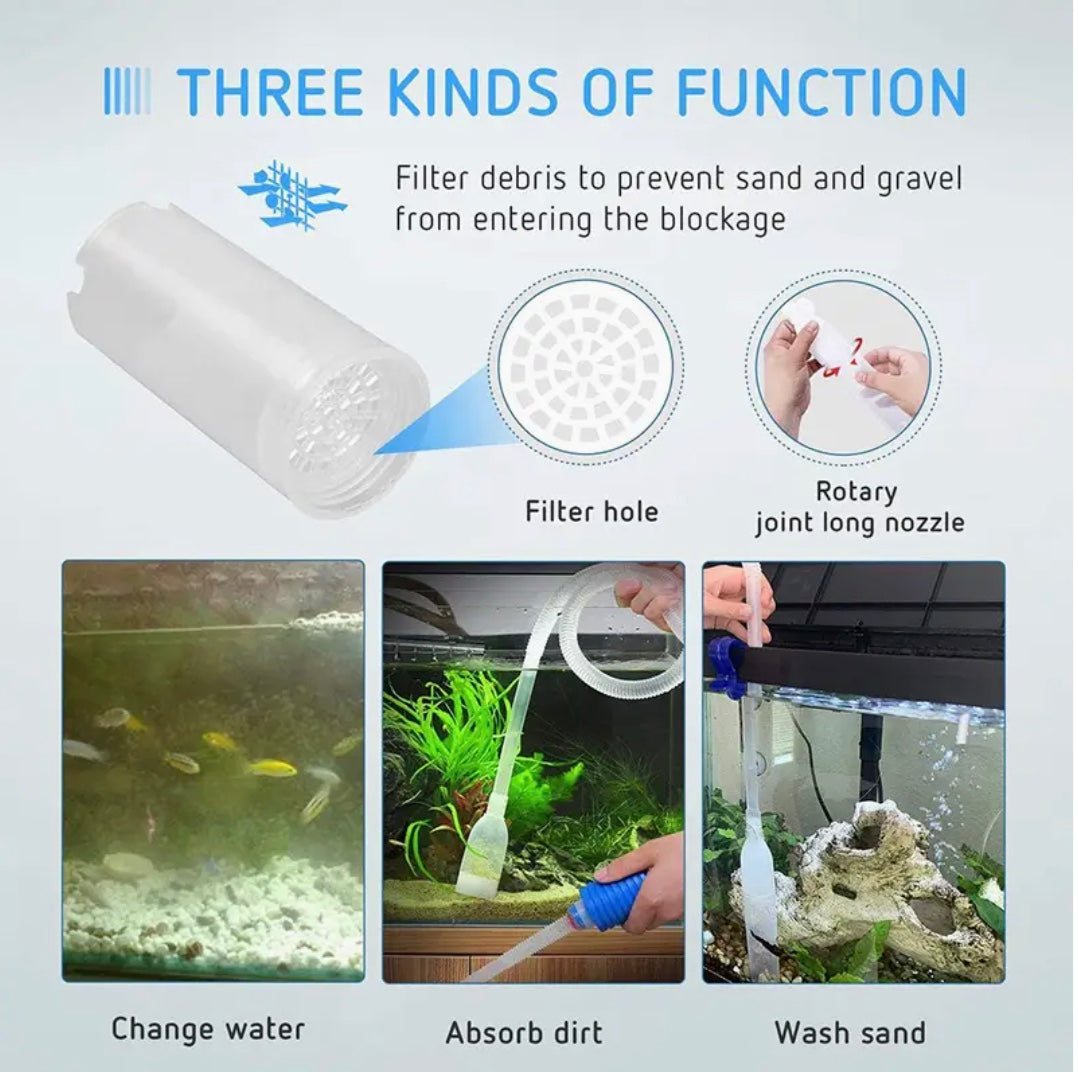 Gray Aquarium Siphon Pipe