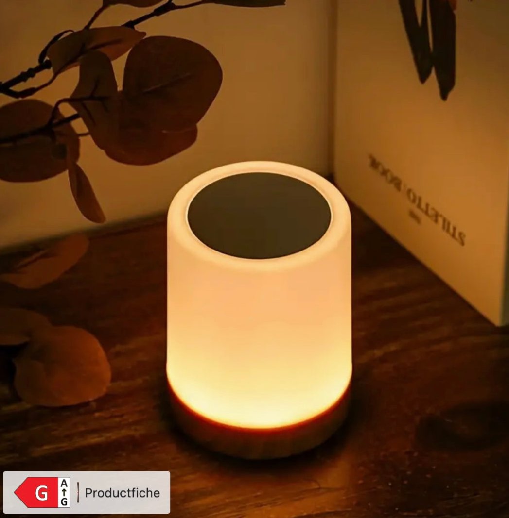 Touch Bedside Lamp with Bluetooth Speaker