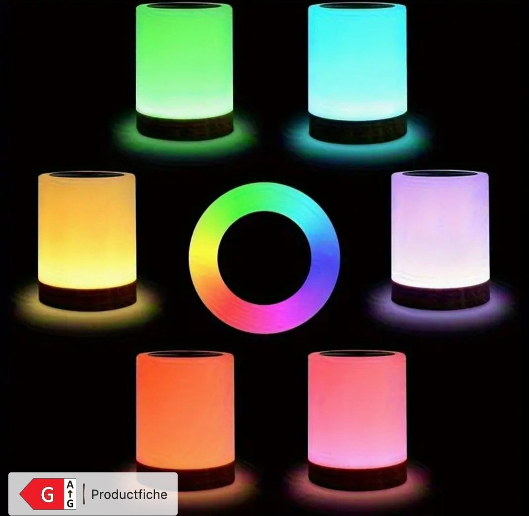 Touch Bedside Lamp with Bluetooth Speaker