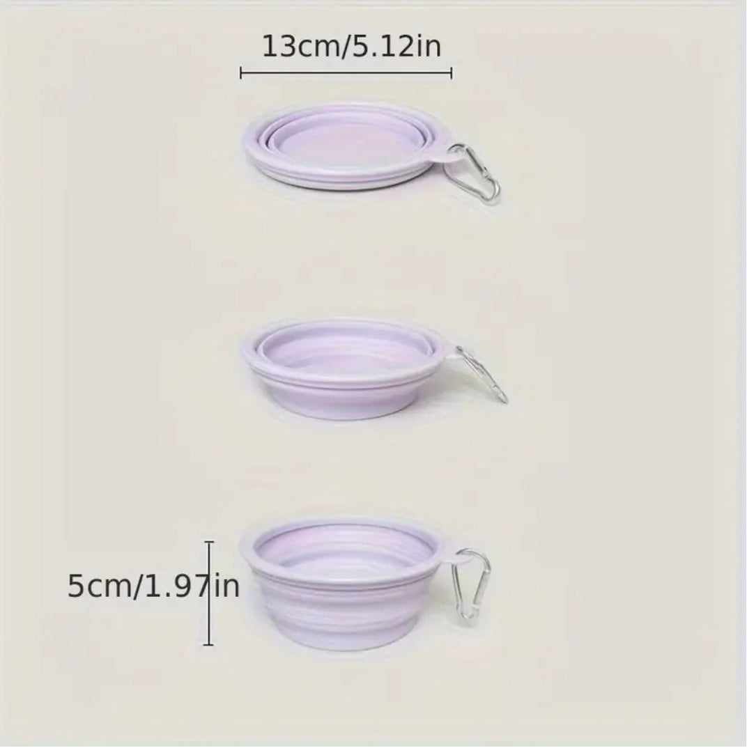 Hanging Foldable Silicone Dog Bowl
