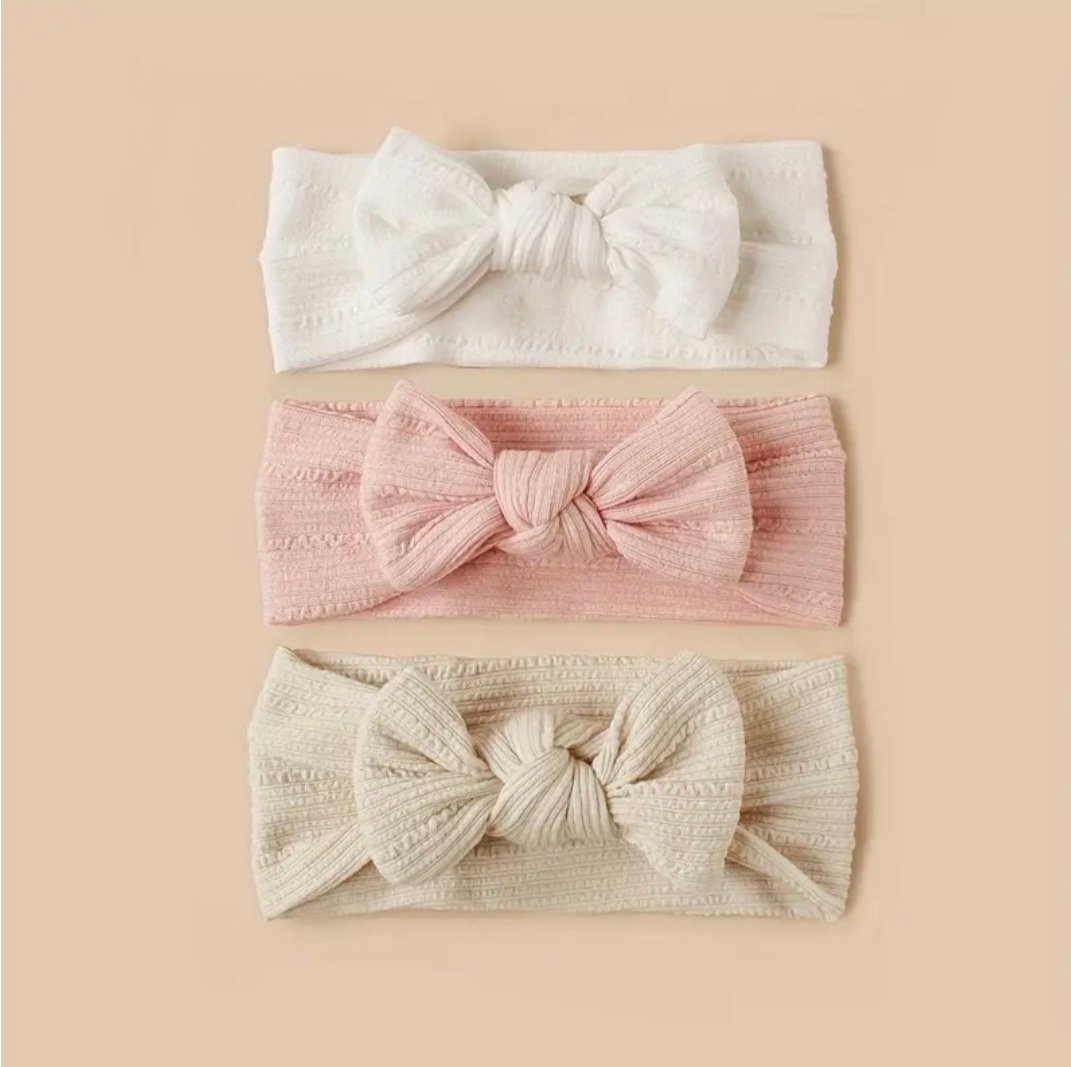 set knitted baby headbands 