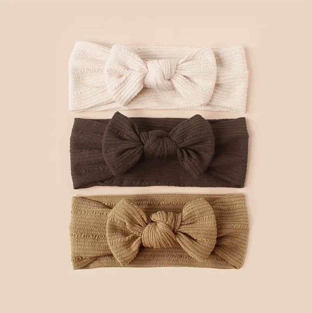 set knitted baby headbands 