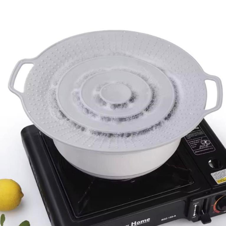 Silicone spill-proof pot lid