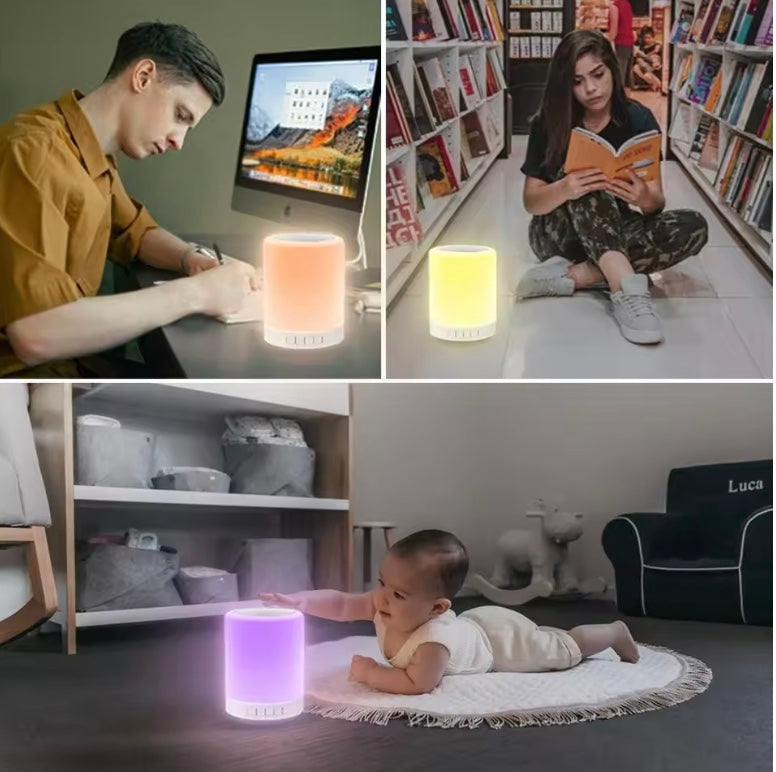 Touch Bedside Lamp with Bluetooth Speaker