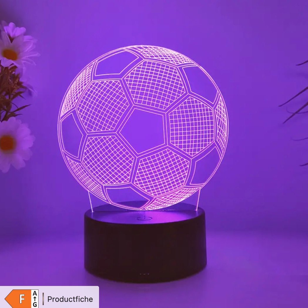 3D Nachtlampje Voetbal